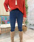 Suka Skinny Pleaded Leg Jeans Dark